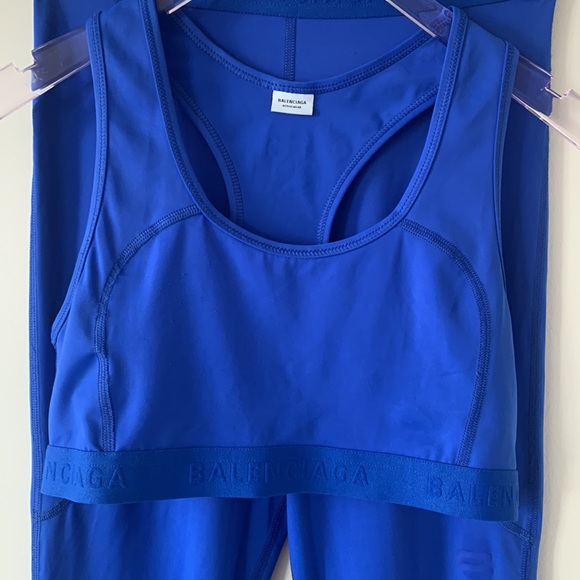 Balenciaga Activewear Electric Blue Leggings Set S/M - Picture 7 of 15
